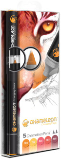 Chameleon Blendable Marker Pens - Warm Tones (Pack of 5)