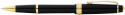 Cross Bailey Light Rollerball Pen - Black Resin Gold Plated Trim - Picture 1