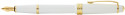 Cross Bailey Light Fountain Pen - White Resin with Gold Plated Trim - Picture 1