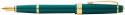 Cross Bailey Light Fountain Pen - Green Resin with Gold Plated Trim - Picture 1