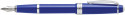Cross Bailey Light Fountain Pen - Blue Chrome Trim - Picture 1