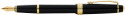 Cross Bailey Light Fountain Pen - Black Resin Gold Plated Trim - Picture 1