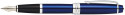 Cross Bailey Fountain Pen - Blue Lacquer Chrome Trim - Picture 1