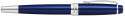 Cross Bailey Fountain Pen - Blue Lacquer Chrome Trim - Picture 3