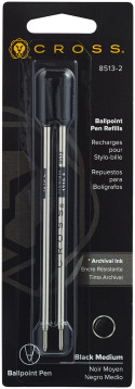 Cross Ballpoint Refill - Black Medium (Blister of 2)