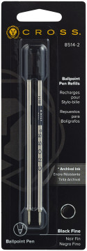 Cross Ballpoint Refill - Black Fine (Blister of 2)