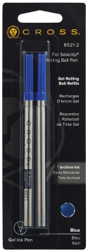 Cross Selectip Gel Rollerball Refill - Blue Medium	(Blister of  2)