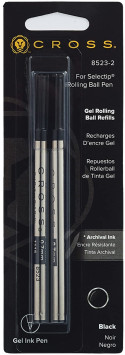 Cross Selectip Gel Rollerball Refill - Black Medium (Blister of  2)