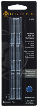 Cross Ink Cartridge - Blue/Black (Pack of 6)