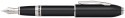 Cross Peerless 125 Fountain Pen - Obsidian Black Lacquer Palladium Trim - Picture 1