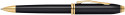 Cross Townsend Ballpoint Pen - Black Lacquer Gold Trim - Picture 1