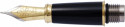 Diplomat Excellence Black Nib Section - Stainless Steel Gold Plated - Extra Fine