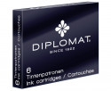 Diplomat Ink Cartridge - Black (Pack of 6)