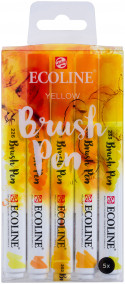 Ecoline Brush Pen Set - Yellow Colours (Pack of 5)