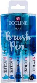 Ecoline Brush Pen Set - Blue Colours (Pack of 5)