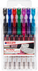 Edding 2185 Gel Rollerball Pens - Assorted Colours (Wallet of 7)