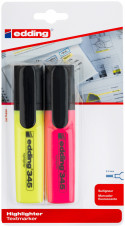 Edding 345 Highlighters - Assorted Colours (Blister of 2)