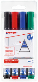 Edding 363 Whiteboard Markers - Assorted Colours (Wallet of 4)