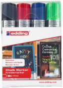 Edding 4090 Chalk Markers - Assorted Colours (Wallet of 4)