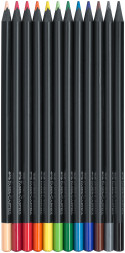 Faber-Castell Black Edition Colouring Pencils - Assorted Colours (Pack of 12) - Picture 1