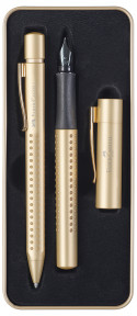 Faber-Castell Grip Edition Fountain & Ballpoint Pen Set - Gold