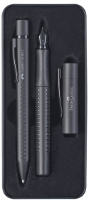 Faber-Castell Grip Edition Fountain & Ballpoint Pen Set - All Black