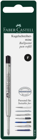 Faber-Castell Ballpoint Refill - Fine - Black (Blister Pack)