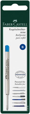 Faber-Castell Ballpoint Refill - Broad - Blue (Blister Pack)