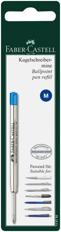 Faber-Castell Ballpoint Refill - Medium - Blue (Blister Pack)
