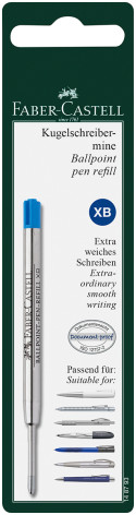 Faber-Castell Ballpoint Refill - Extra Broad - Blue (Blister Pack)