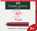 Faber-Castell Ink Cartridge - Red (Pack of 6)