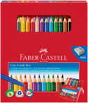 Faber-Castell Jumbo Grip Colouring Pens & Pencils - Assorted Colours (Combi Box of 22)