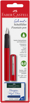 Faber-Castell School+ Fountain Pen - Red
