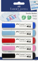 Faber-Castell Textile Marker - Baby Colours (Pack of 5)