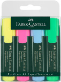 Faber-Castell Textliner 48 Highlighter - Assorted Colours (Pack of 4)