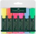 Faber-Castell Textliner 48 Highlighter - Assorted Colours (Pack of 6)