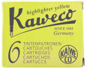 Kaweco Ink Cartridges - Glowing Yellow (Pack of 6)
