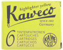 Kaweco Ink Cartridges - Glowing Yellow (Pack of 6)