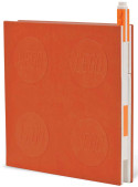 Lego 2.0 Locking Notebook with Gel Pen - Orange