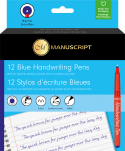 Manuscript Handwriting Pen - Blue (Pack of 12)