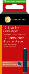 Manuscript Ink Cartridges - Blue (Pack of 12)