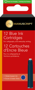 Manuscript Ink Cartridges - Blue (Pack of 12)