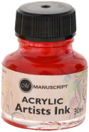 Manuscript Dip Pen Acrylic Ink - 30ml - Crimson