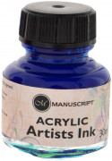 Manuscript Dip Pen Acrylic Ink - 30ml - Ocean Blue