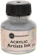 Manuscript Dip Pen Acrylic Ink - 30ml - Silver