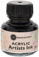 Manuscript Dip Pen Acrylic Ink - 30ml - Indian Black