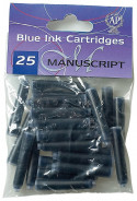 Manuscript Ink Cartridges - Blue (Pack of 25)