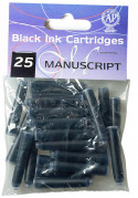 Manuscript Ink Cartridges - Black (Pack of 25)