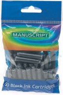 Manuscript Ink Cartridges - Black (Pack of 50)