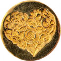 Manuscript Large Decorative Sealing Coin - Ornate Heart